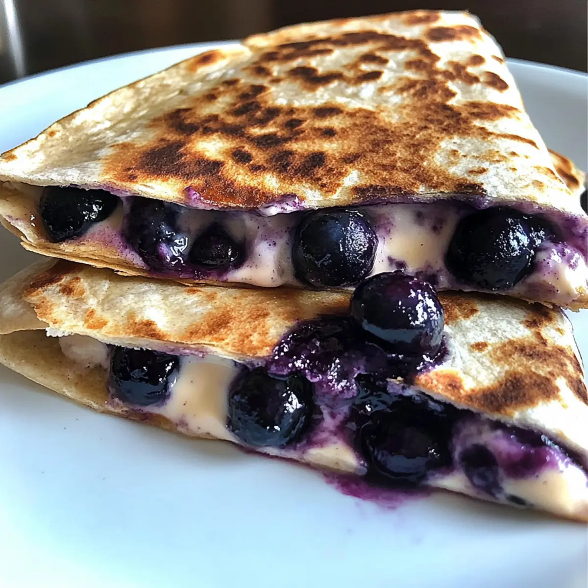 Blaubeer Frühstück Quesadilla für schnelle Morgen