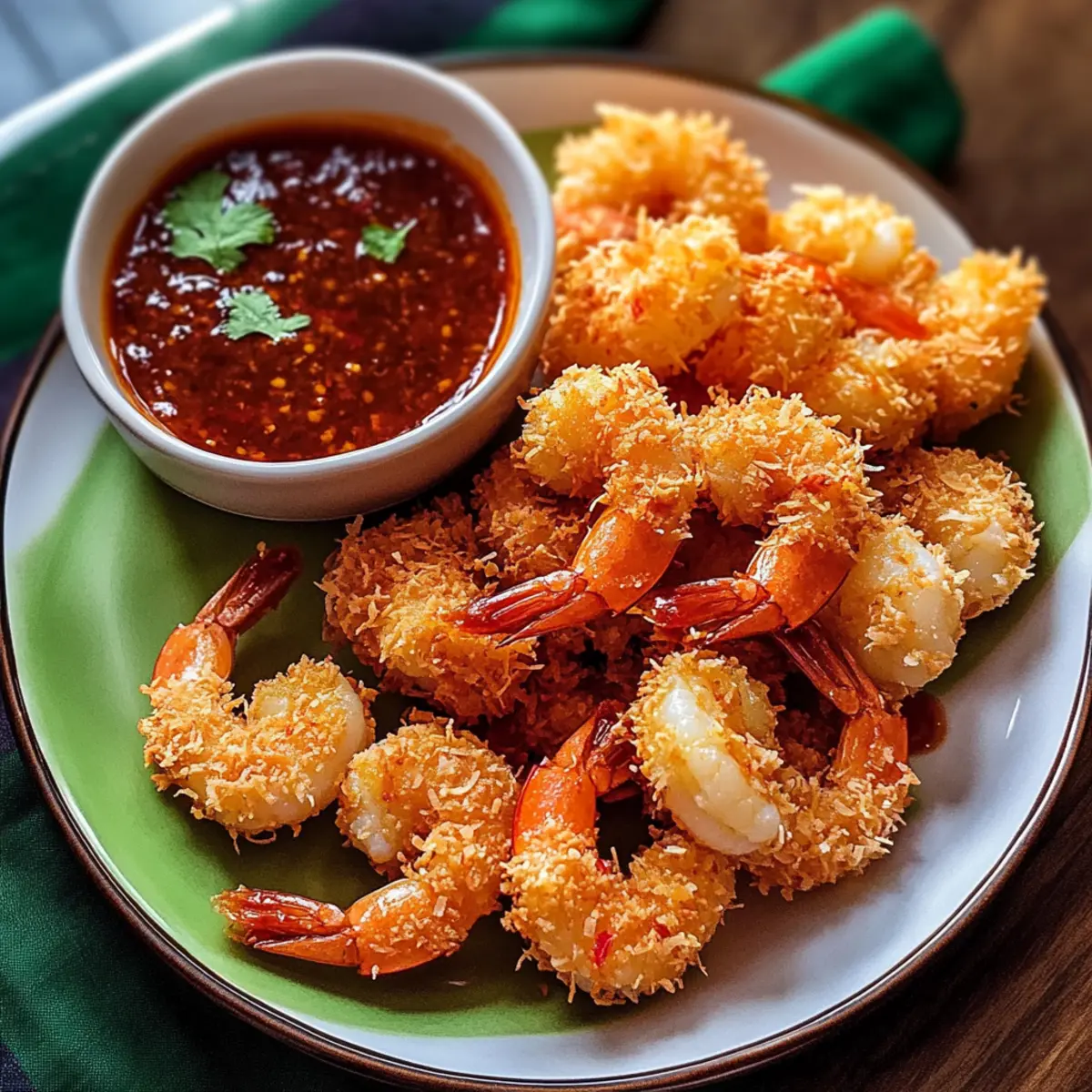 Kokosnuss-Garnelen mit süßer Chili-Sauce