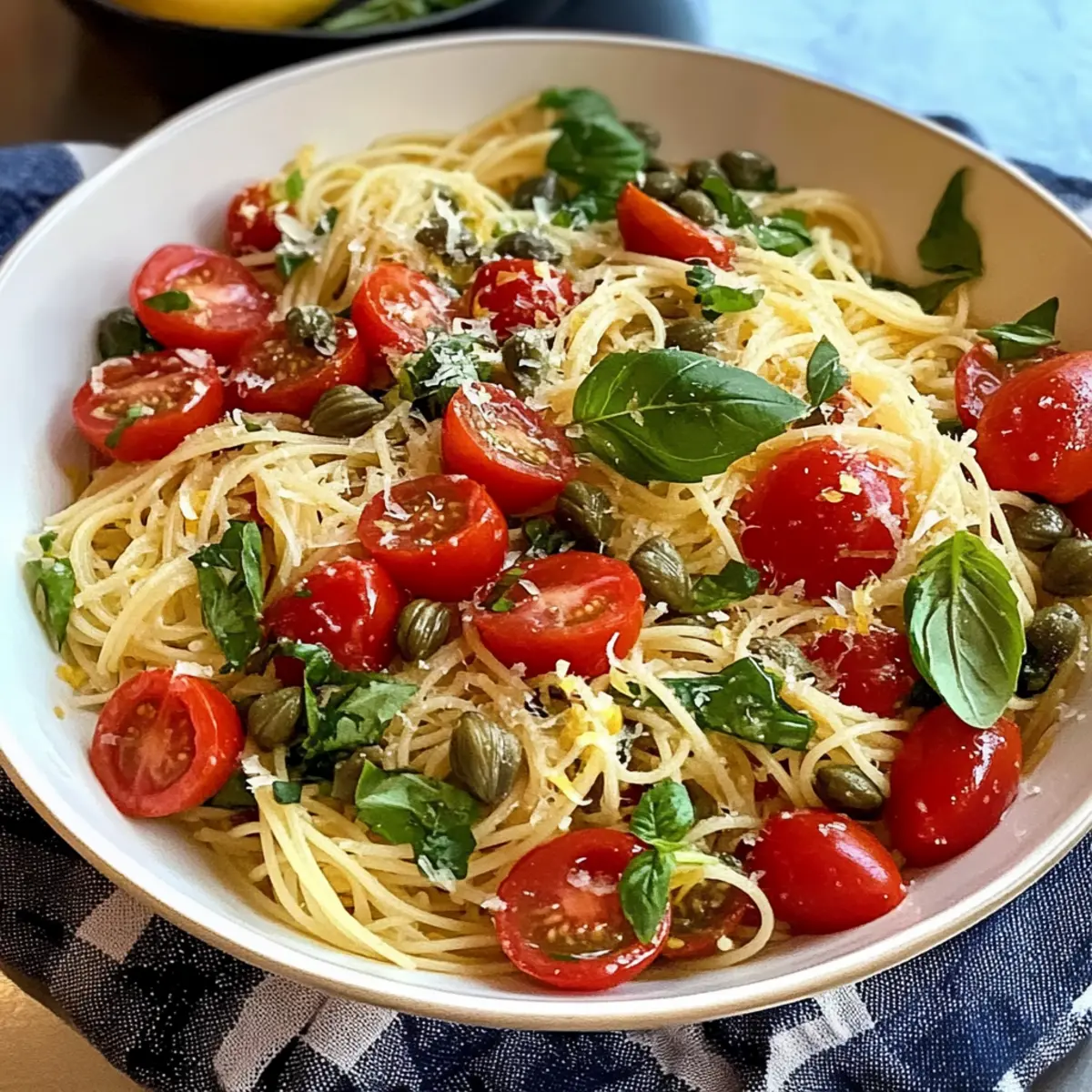 Kaltes Zitronen-Capellini-Salat für heiße Tage