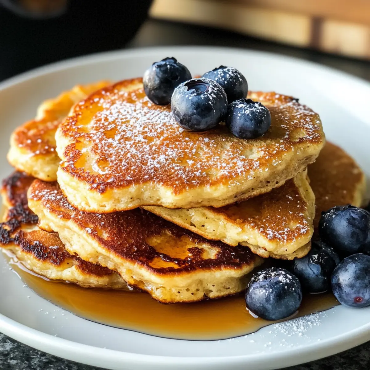 Hüttenkäse-Pfannkuchen für ein schnelles Frühstück
