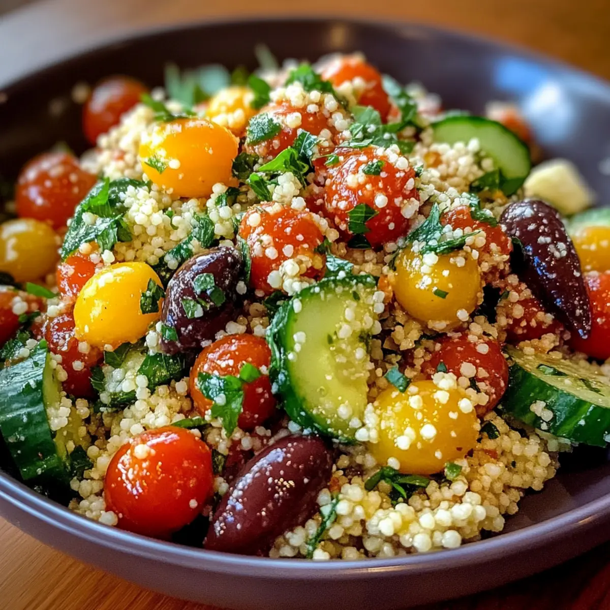 Couscous-Salat mit frischen mediterranen Aromen