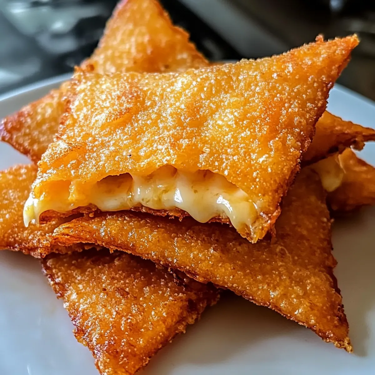 Knusprige frittierte Käse gefüllte Doritos selber machen