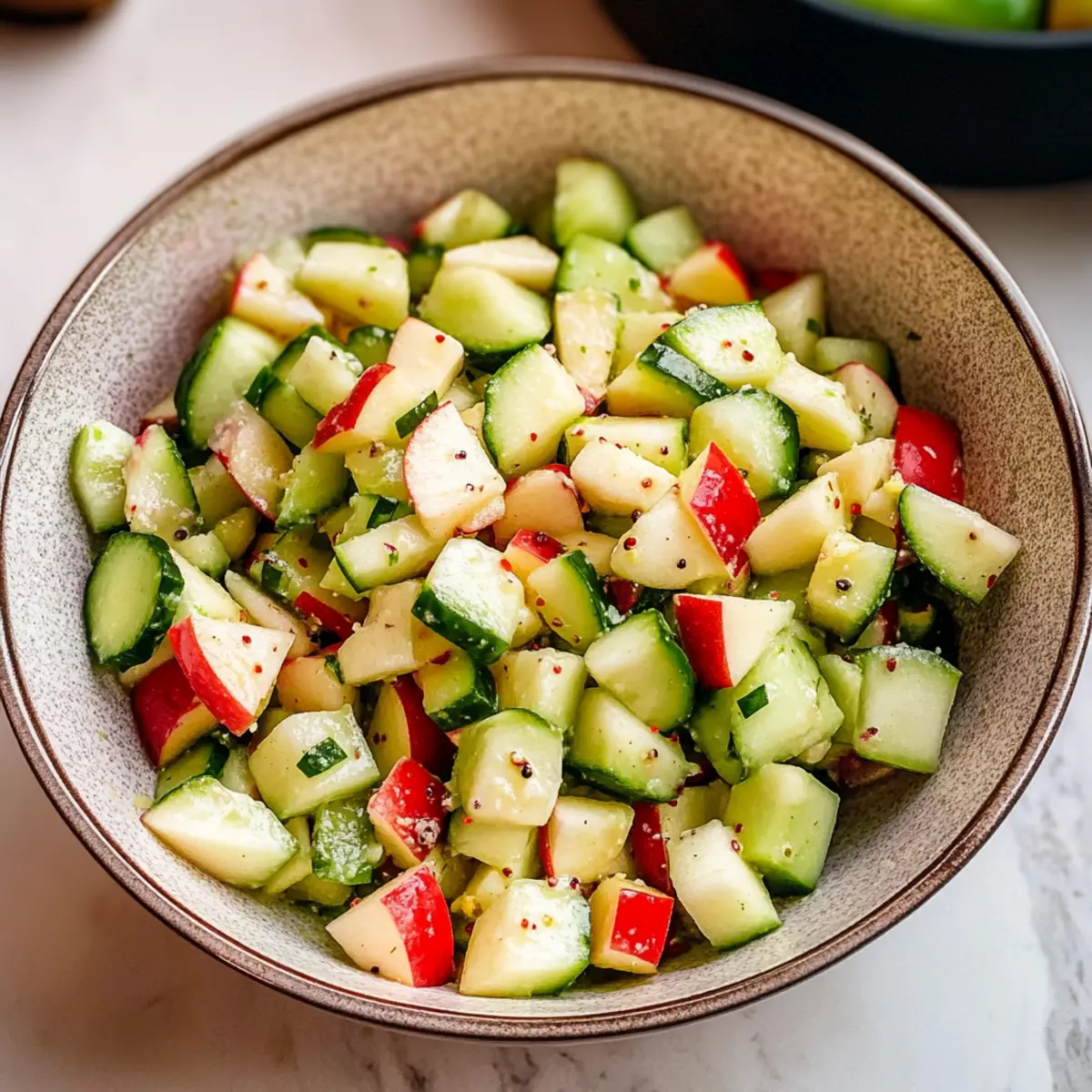 Erfrischender Gurken-Apfel-Salat für heiße Tage