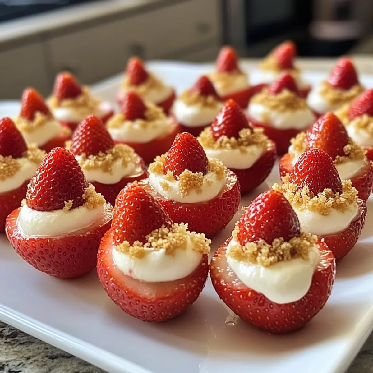 Teufels-Erdbeeren mit Käsekuchenfüllung ganz einfach