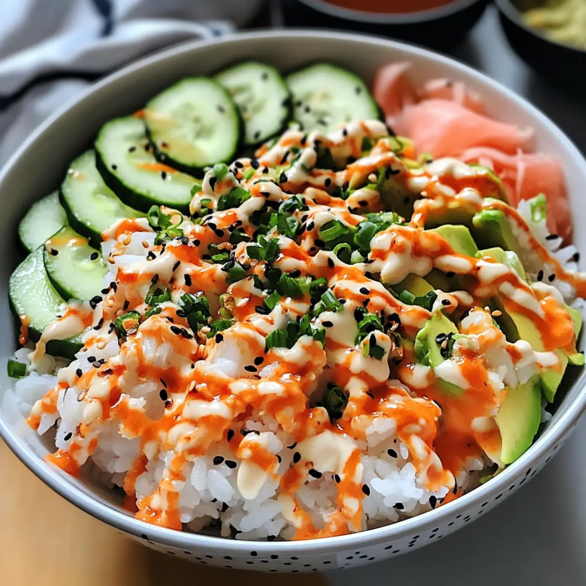 Einfache California Roll Sushi Schalen für jeden Tag