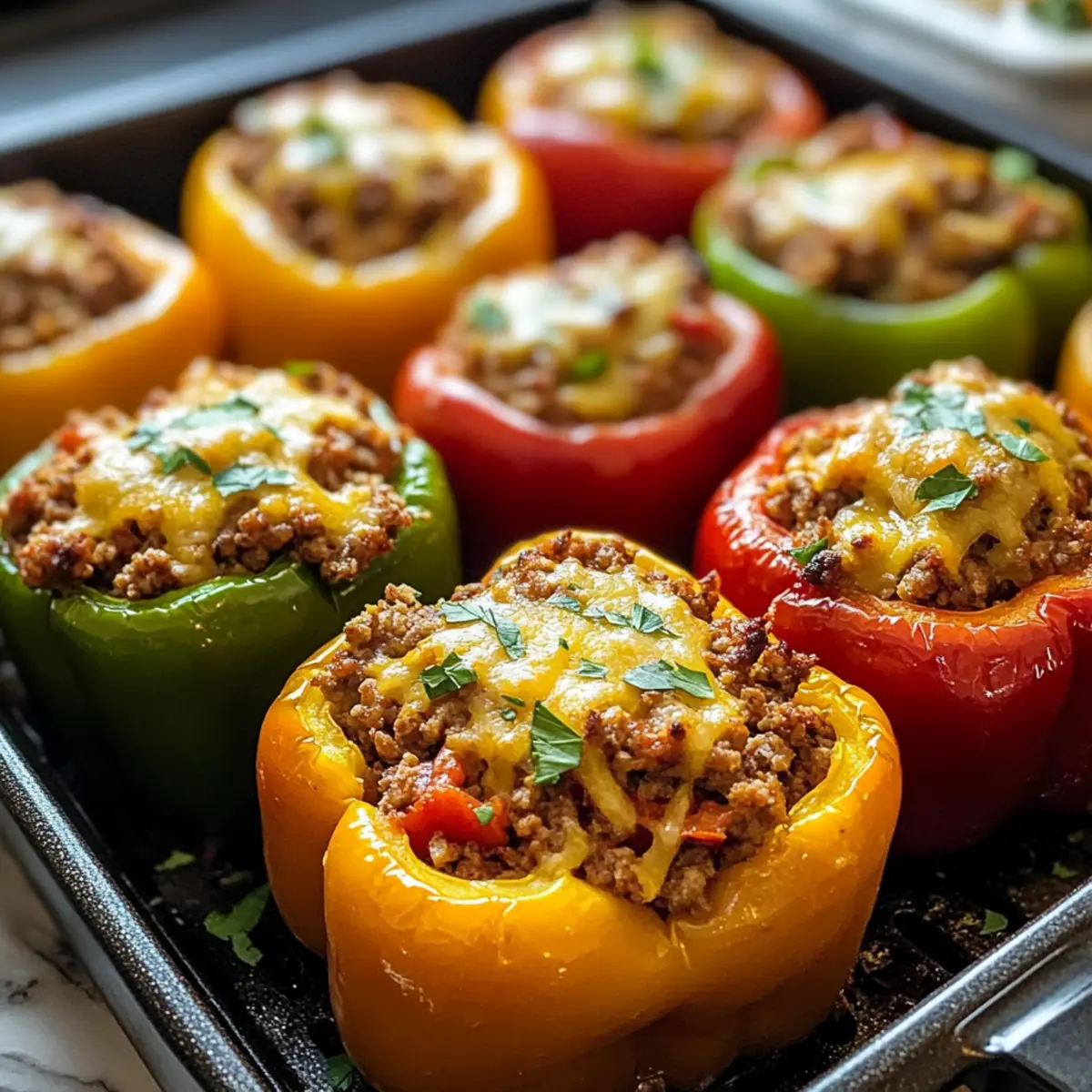 Gefüllte Paprika im Airfryer: Schnelle Heimatküche