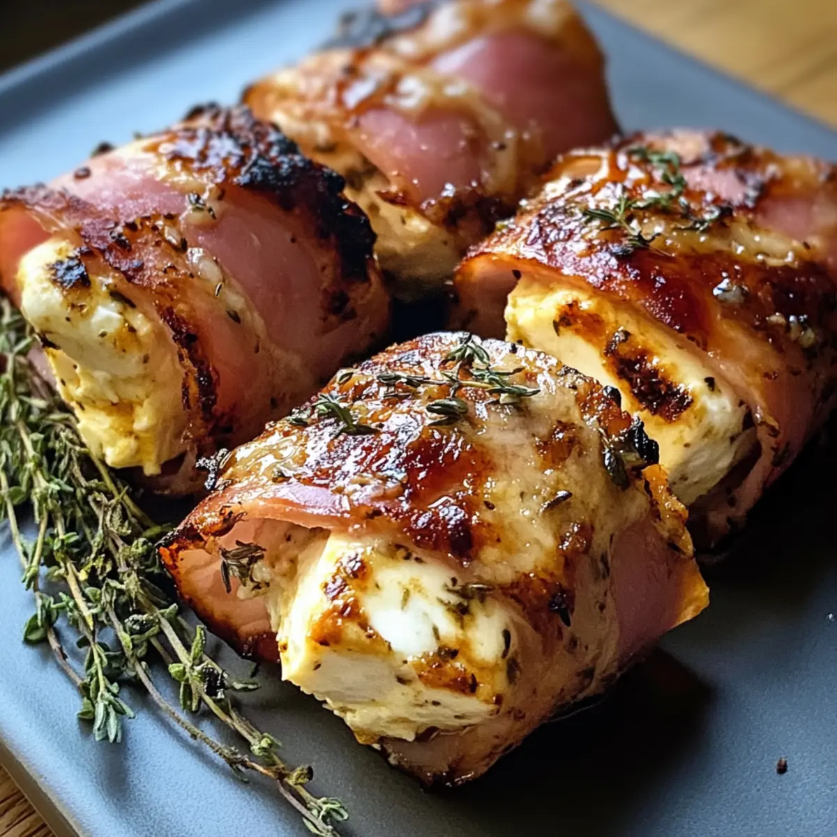 Gegrillte Feta-Schinkenröllchen für Snacks mit Wow-Effekt