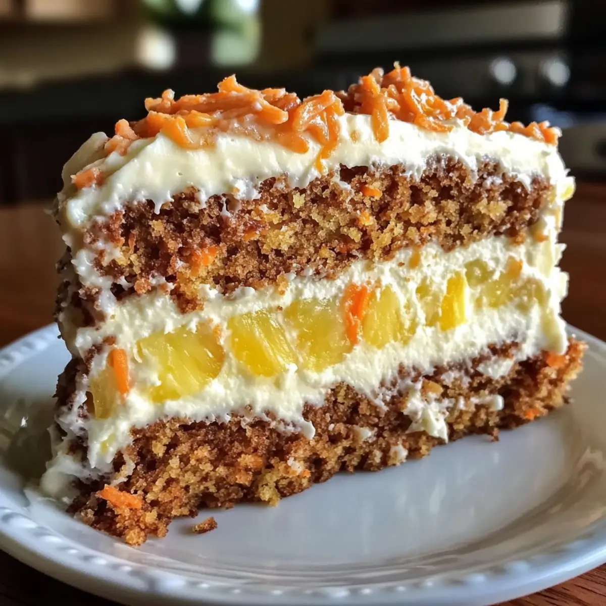 Hawaiian Karotten-Ananaskuchen für tropischen Genuss