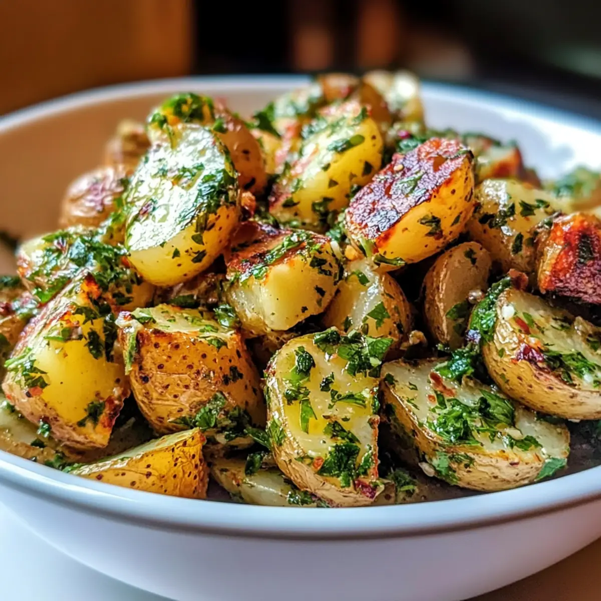Kräuter-Röstkartoffelsalat: Frisch und Knusprig
