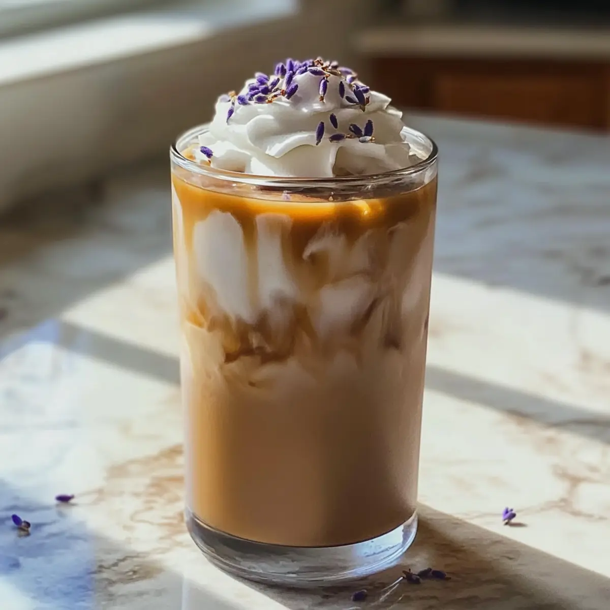 Lavendel-Honig-Eis-Coffee für heiße Tage