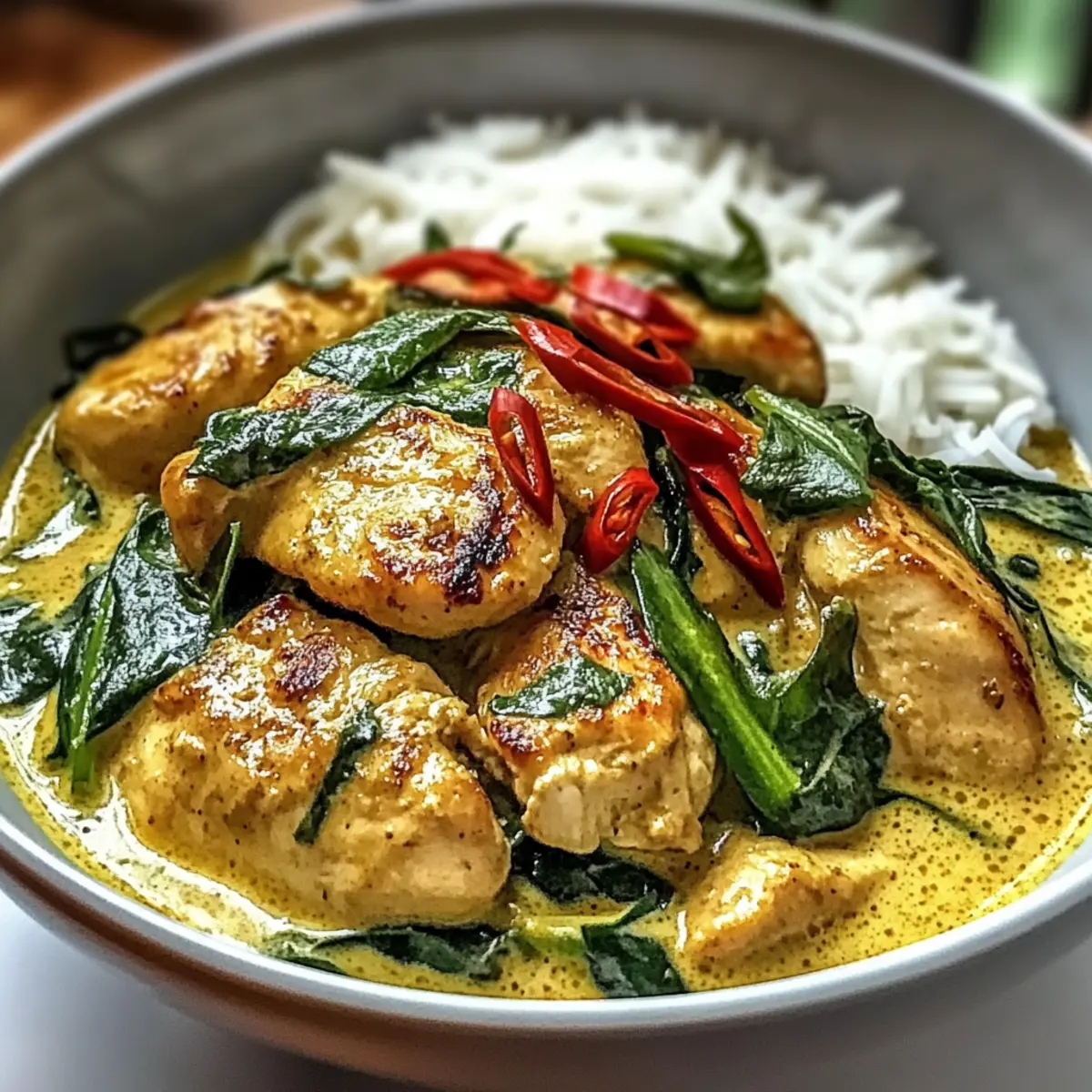 Zitronengras-Hühnchen mit thailändischem Kokosnuss-Curry