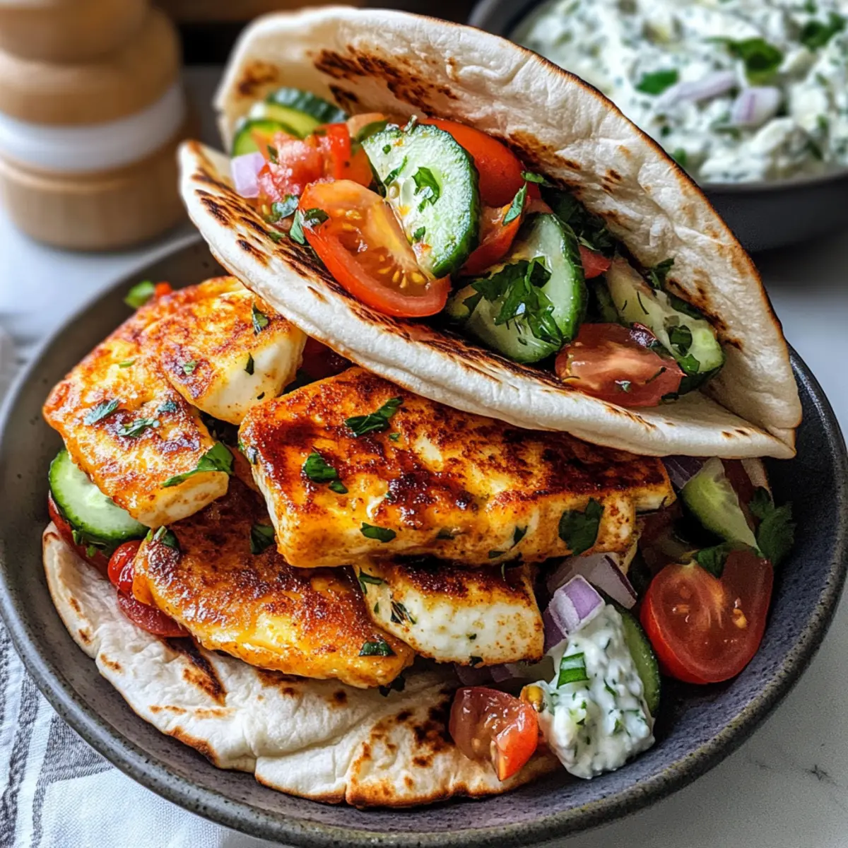 Mediterrane Halloumi-Pitas ganz einfach selbst machen