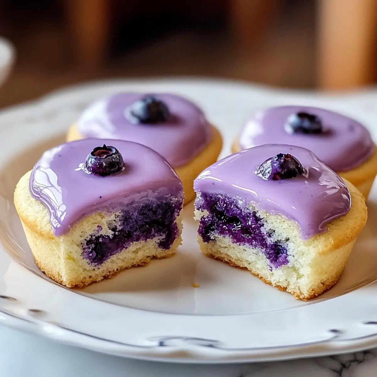 Mini Lavendel Heidelbeer Kuchen für Genussmomente