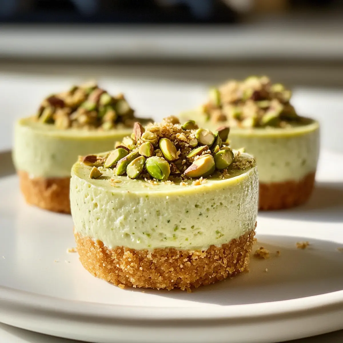 Mini Pistazien Käsekuchen im Muffinblech zaubern