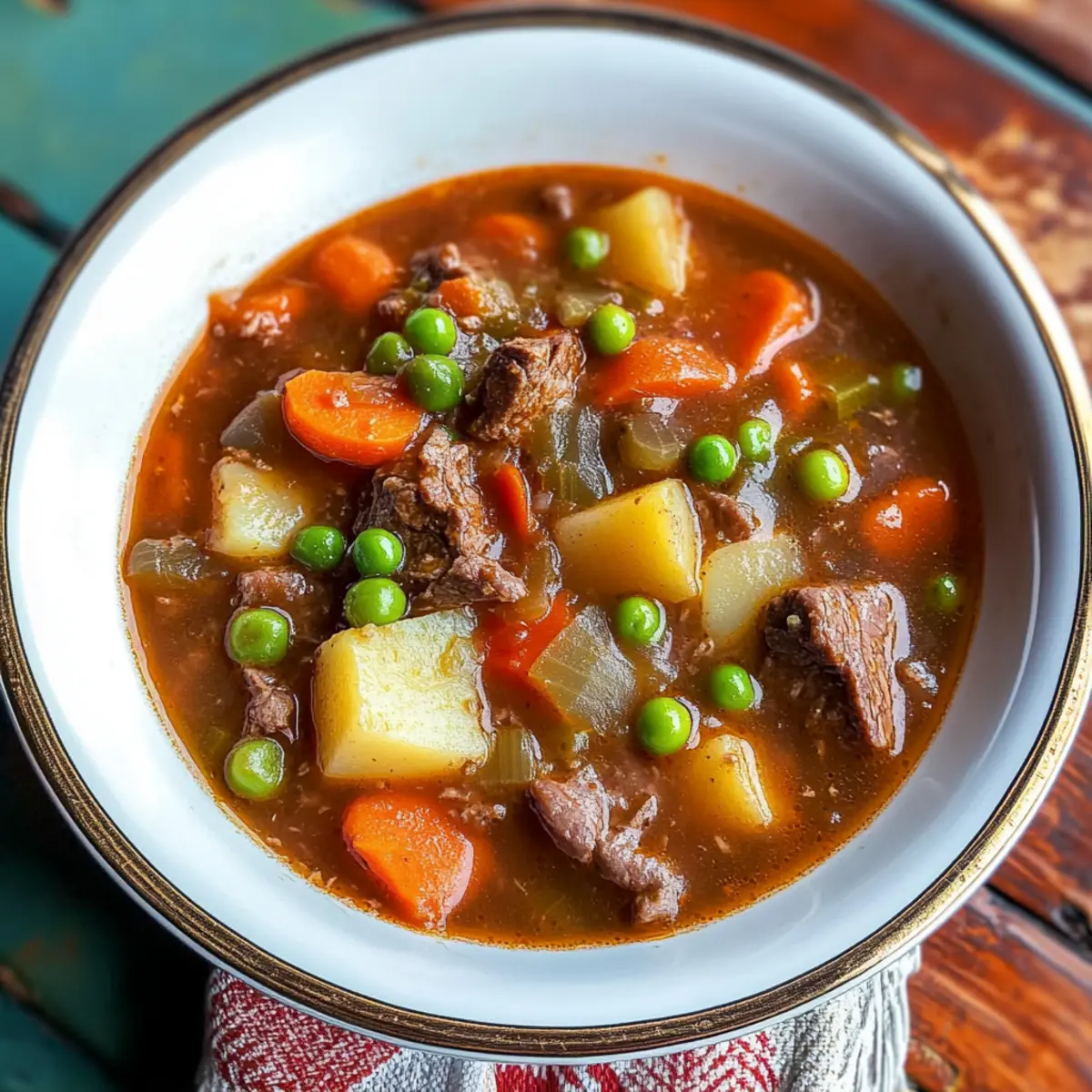 Altmodische Rindfleischgemüsesuppe: Ein Familientraum