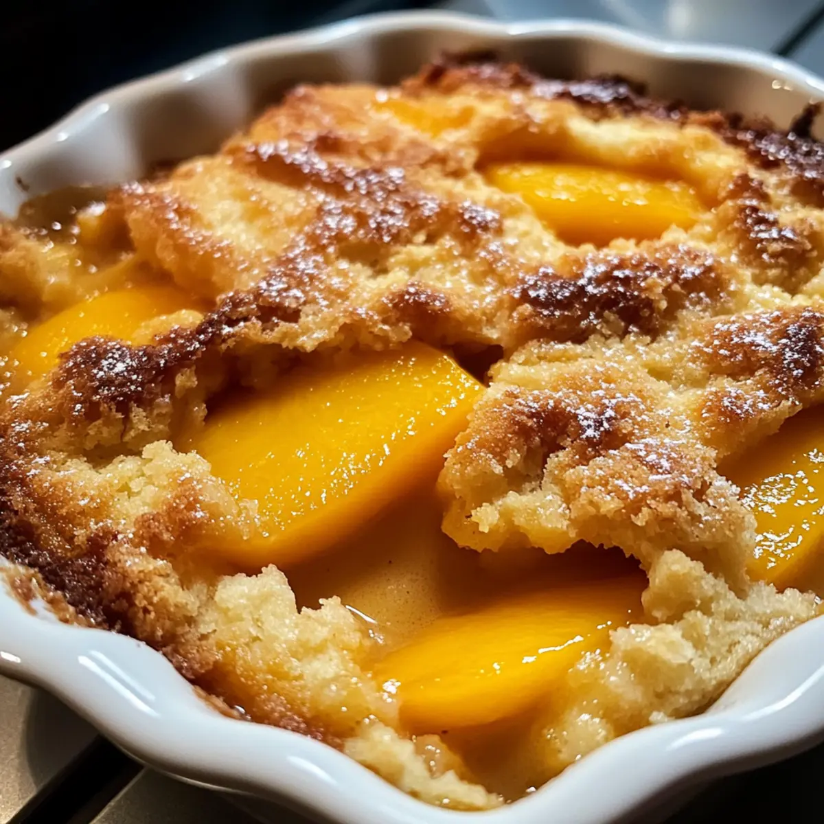 Warmes Pfirsich-Cobbler für den Sommergenuss