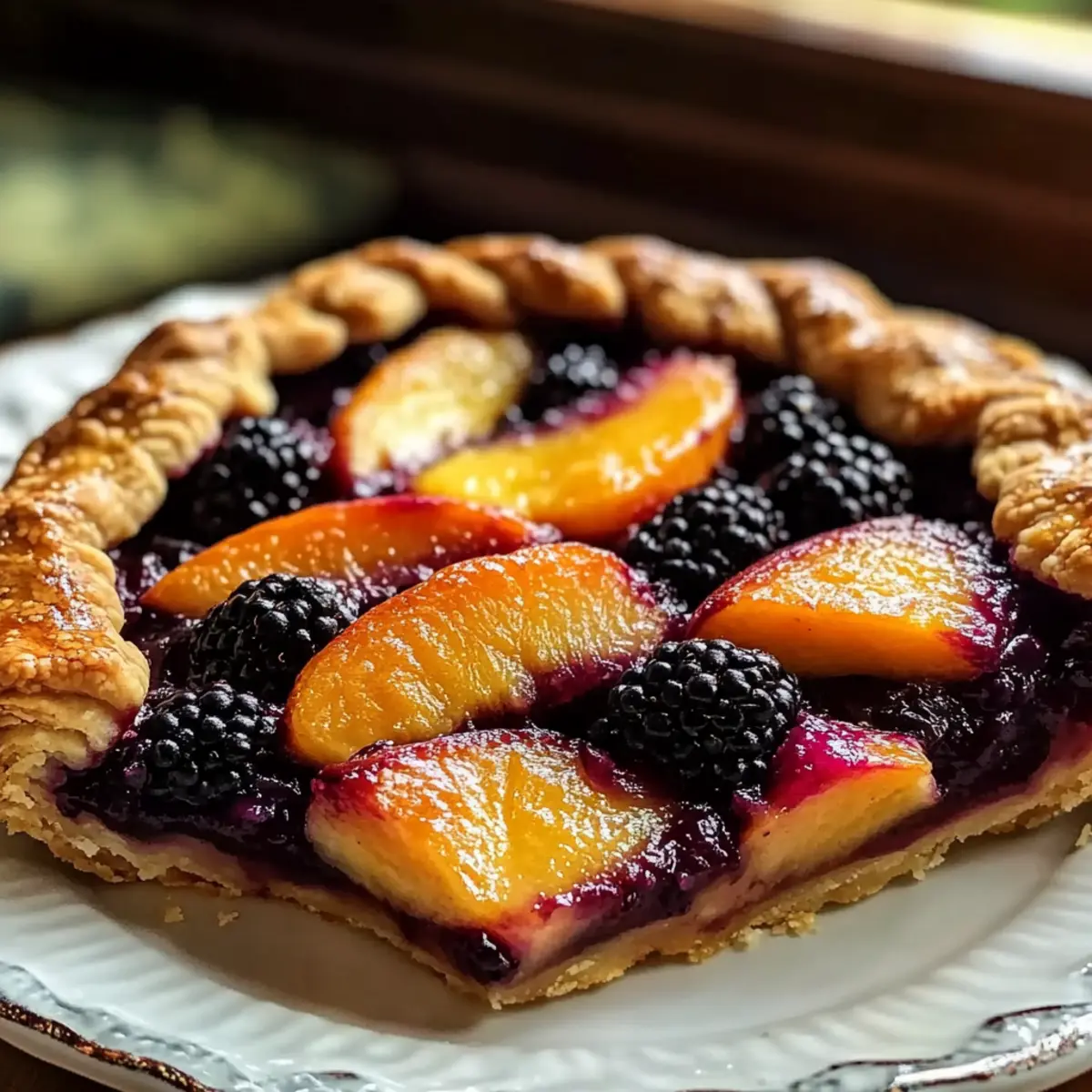 Pfirsich- und Brombeer-Galette Rezept für den Sommer
