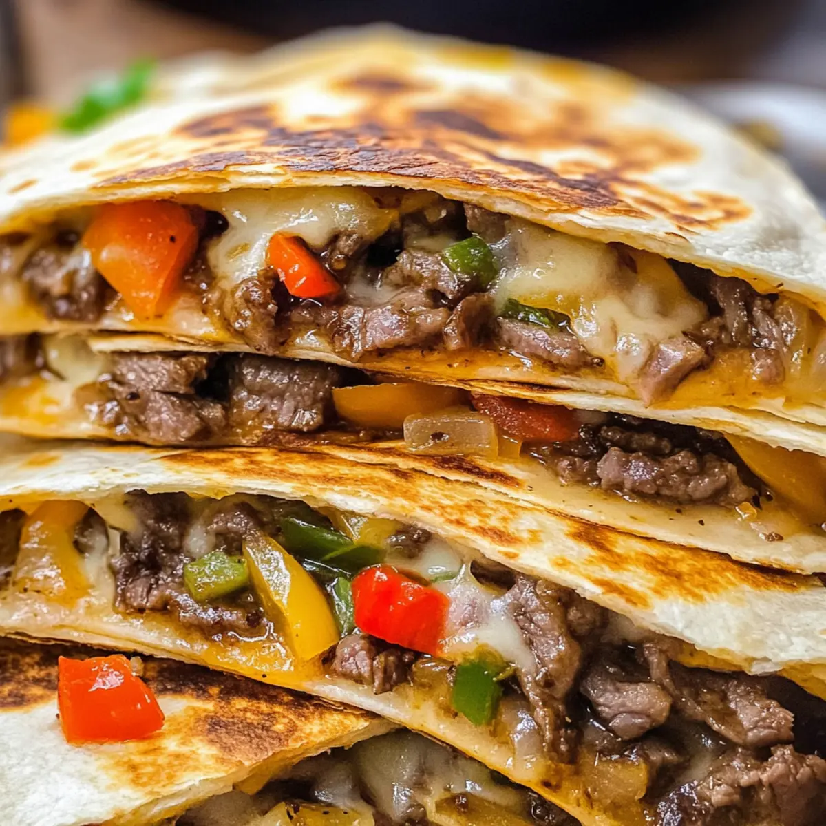 Philly Cheesesteak Quesadilla in 30 Minuten