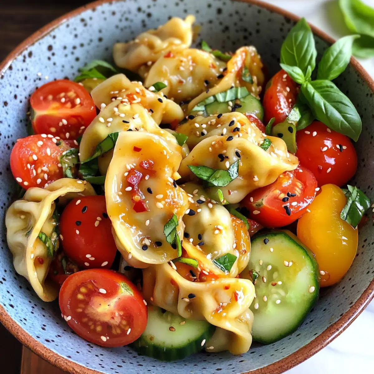 Leckerer Potsticker-Salat für schnelle Abende