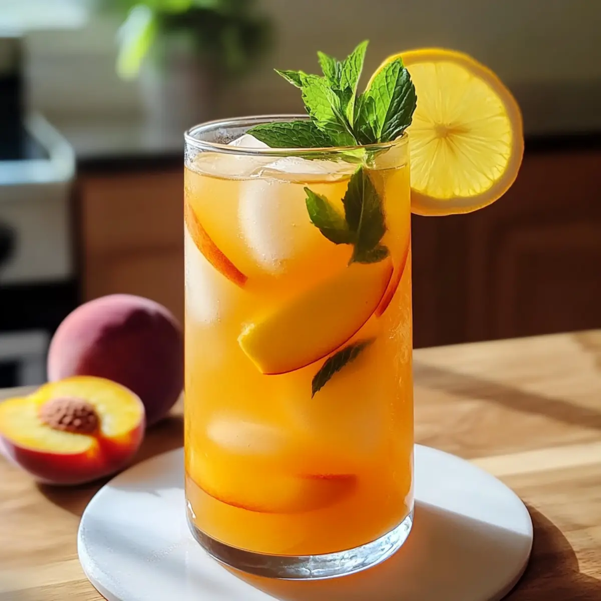 Erfrischende Pfirsichlimonade für den perfekten Sommer