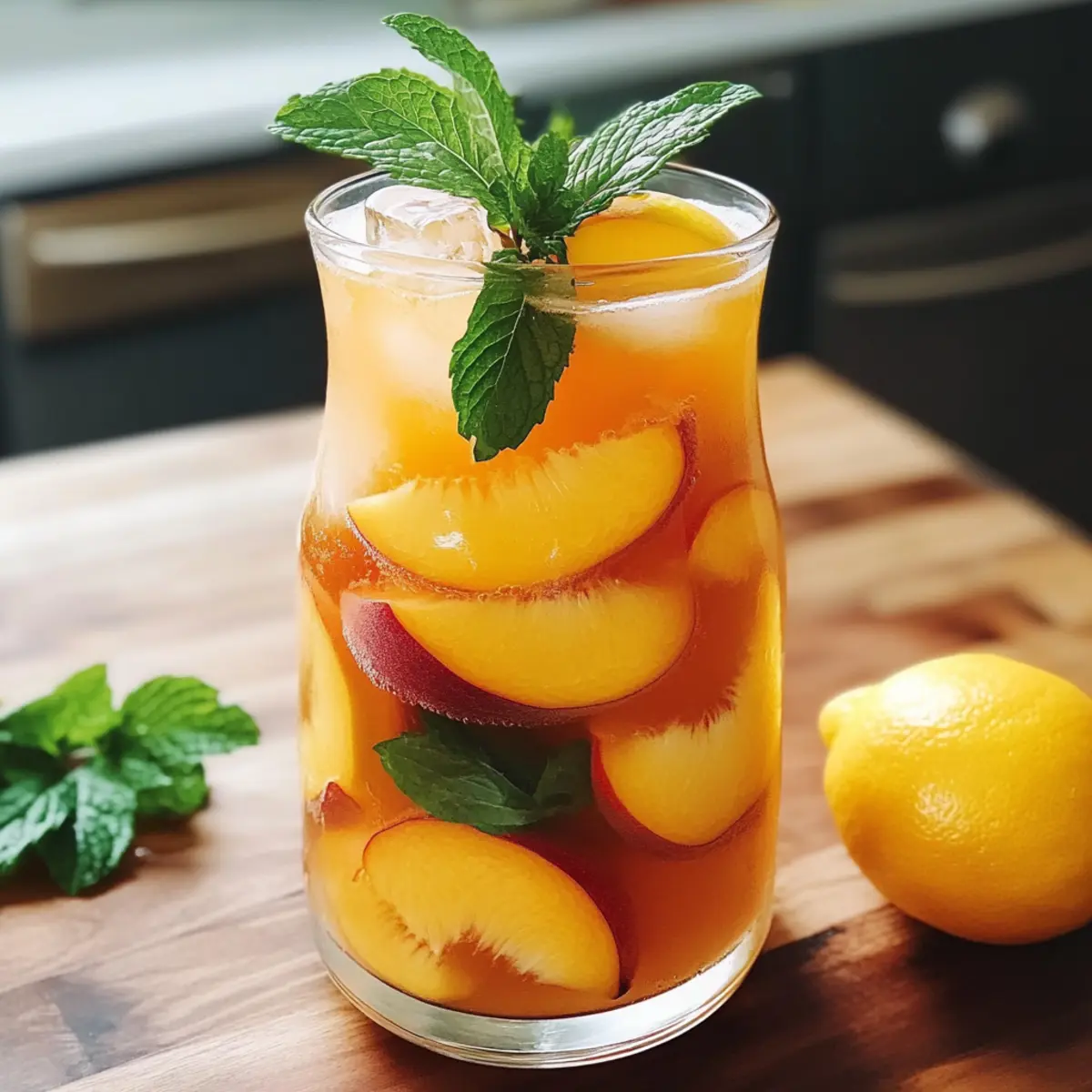Erfrischende Pfirsich-Limonade leicht gemacht