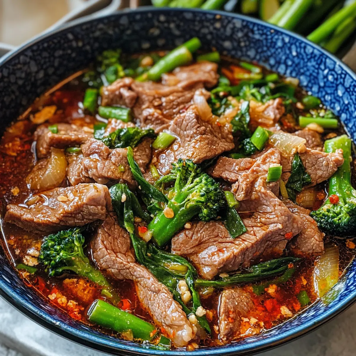 Sichuan gekocht Rindfleisch mit würziger Sauce