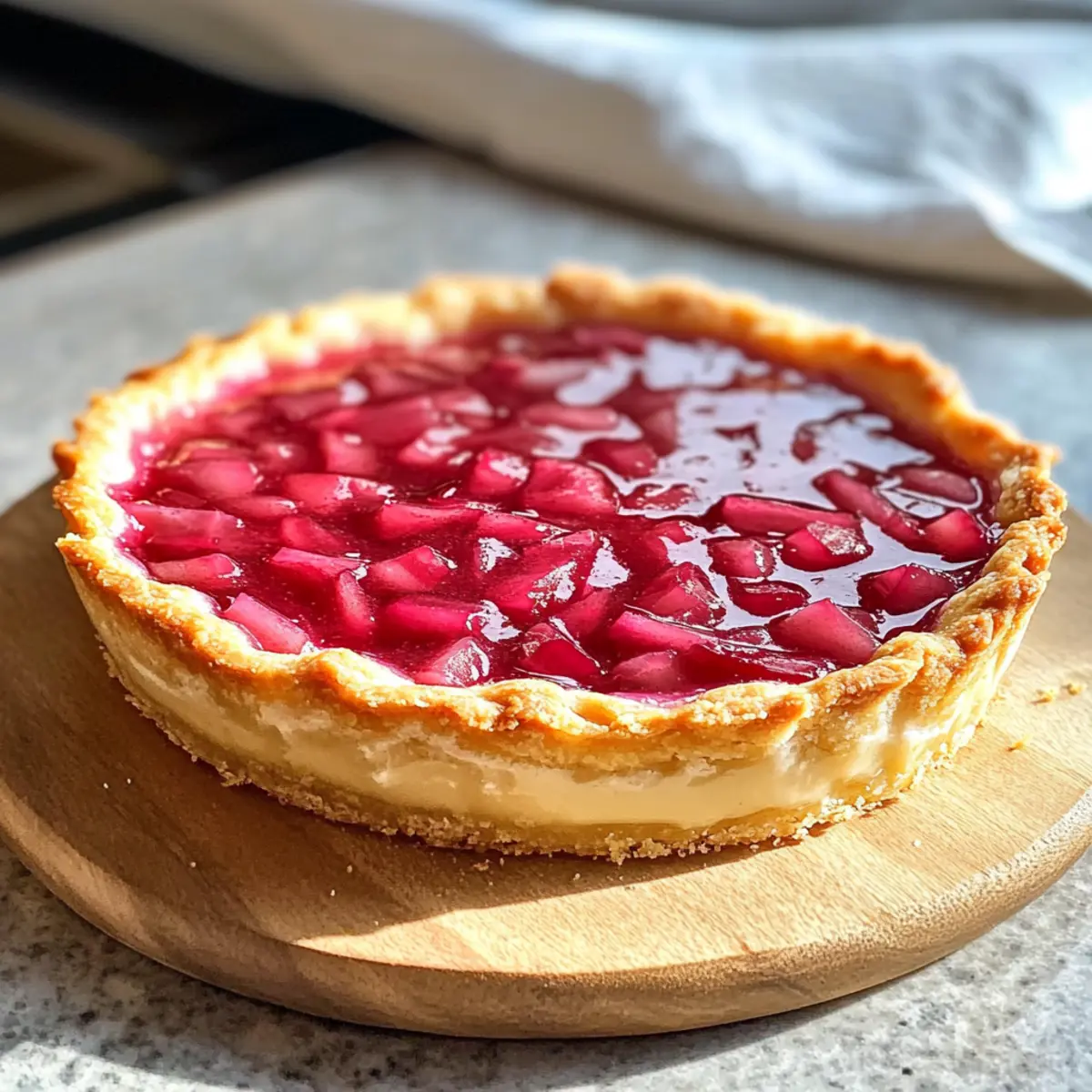 Süßer Rhabarberpudding-Kuchen für den perfekten Genuss