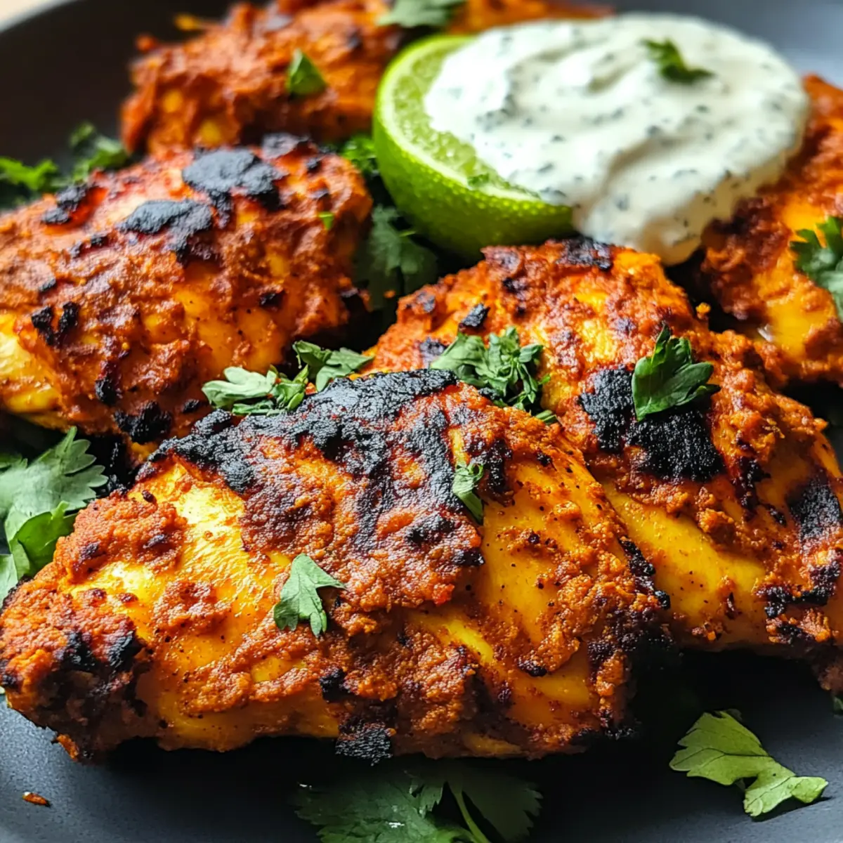 Keto Tandoori Hähnchen mit cremiger Joghurt-Marinade
