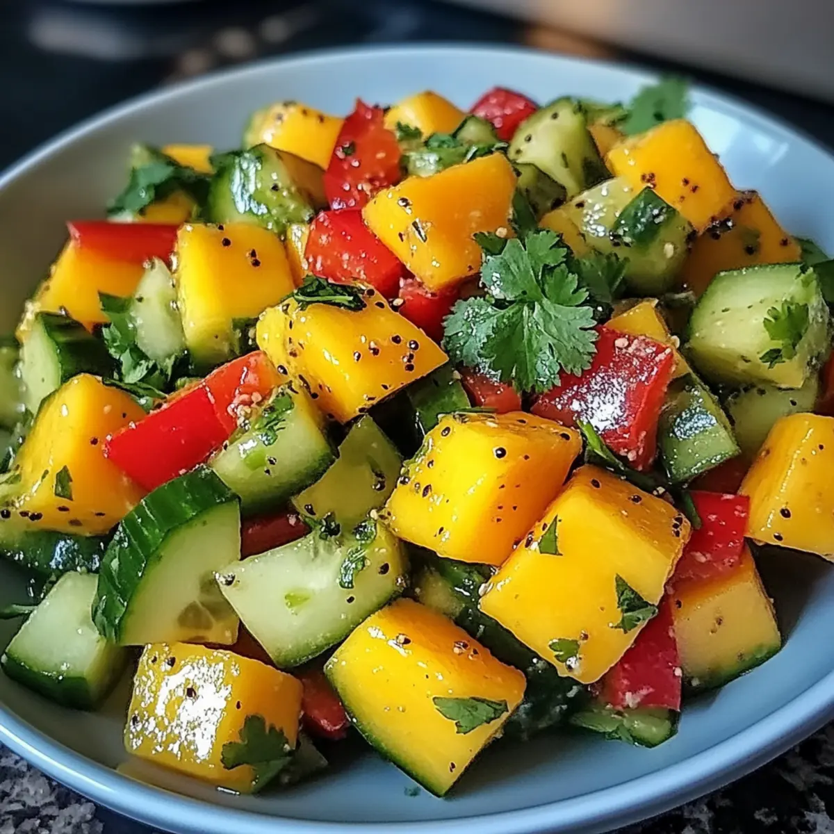 Frischer Thailändischer Mango-Gurken-Salat für dich