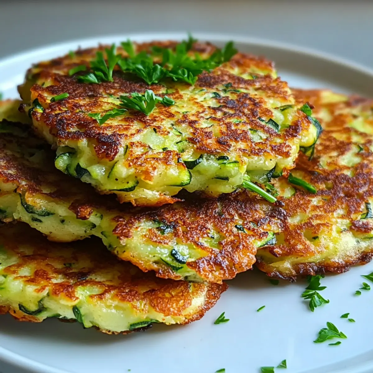 Crispy Zucchini-Puffer für gesunde Snacks