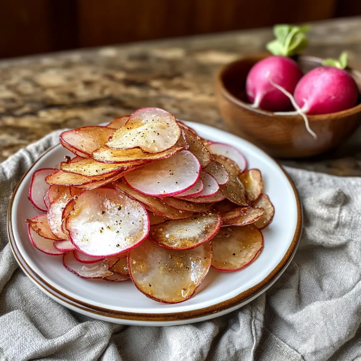 Luftfritteuse Radieschen Chips ganz einfach selbst machen