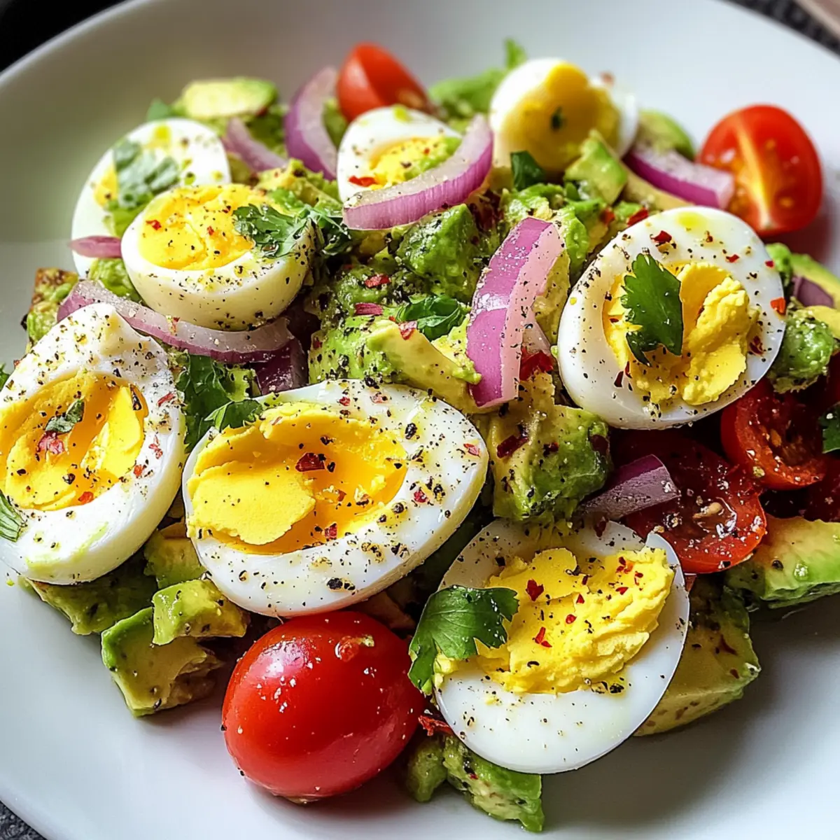 Eier-Avocado-Salat für gesunde Fitness-Pausen