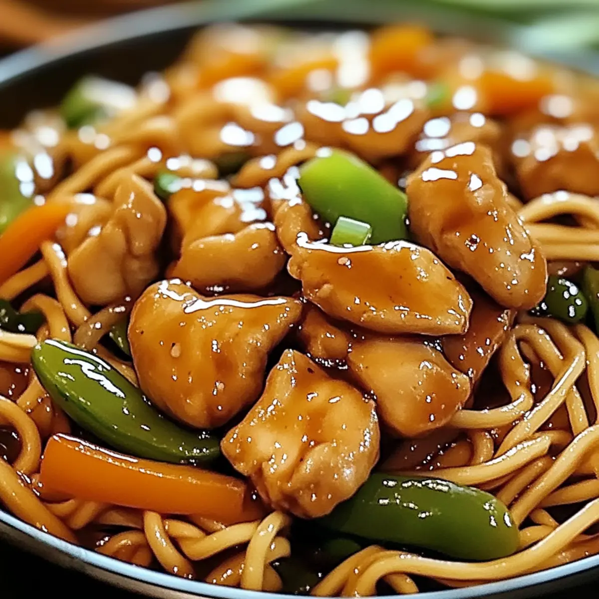 Knoblauch-Hühnchen Lo Mein in 30 Minuten zubereiten