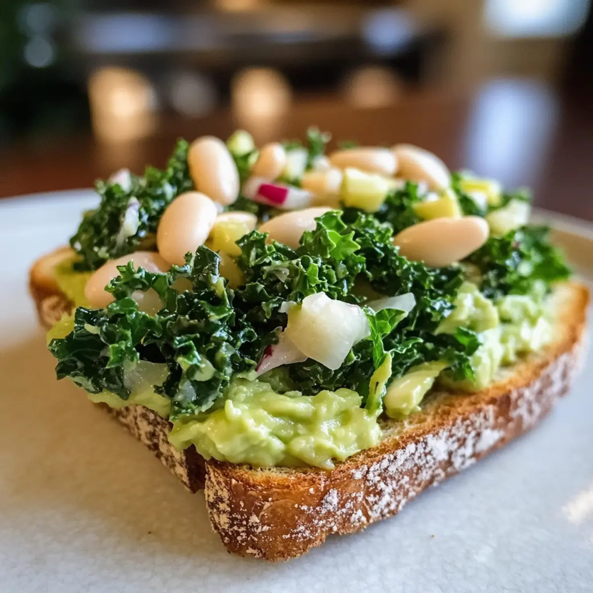 Kale-Salat Avocado-Toast für einen frischen Genuss