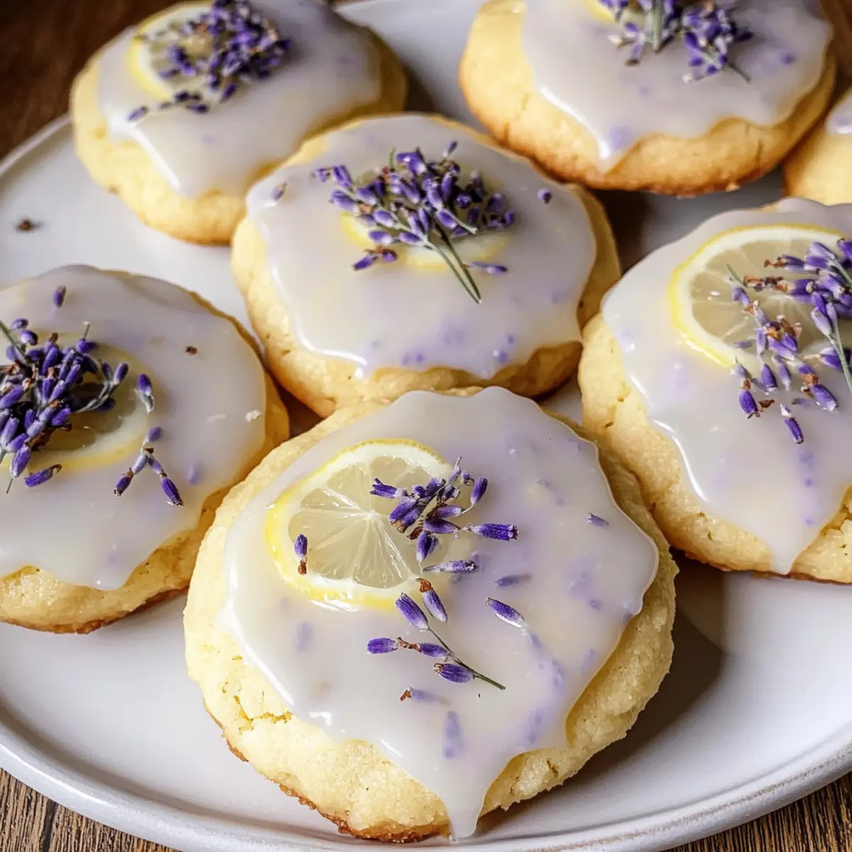 Zitronen Lavendel Kekse mit süßem Zuckerguss