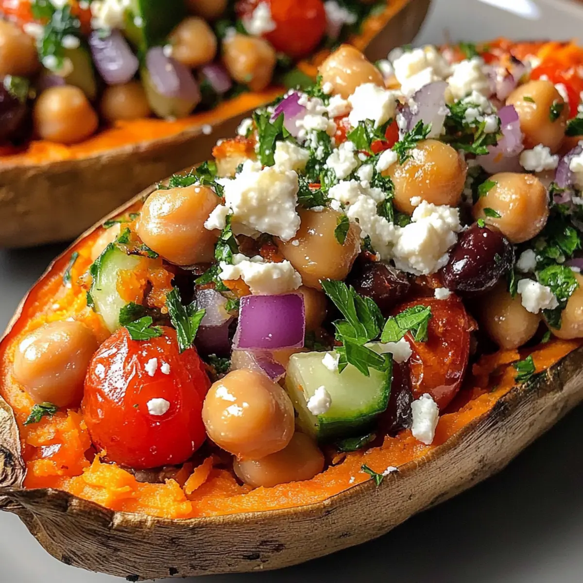Mediterrane gefüllte Süßkartoffeln: Lecker & gesund