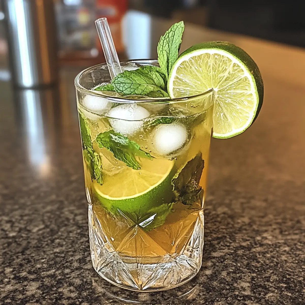 Minze Mojito Eistee Rezept für heiße Sommertage