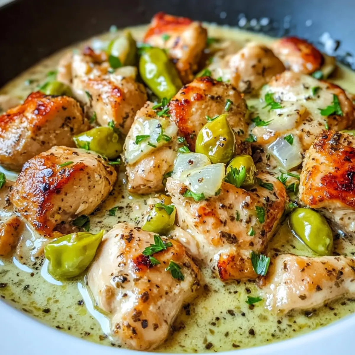 Pepperoncini Hühnchen Pfanne für die ganze Familie
