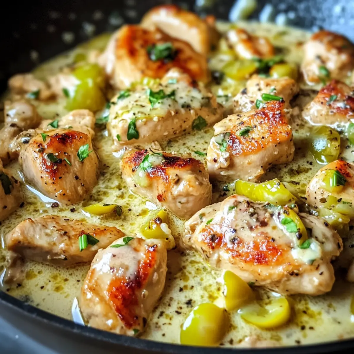Peperoncini-Hähnchen-Pfanne für schnelle Abende
