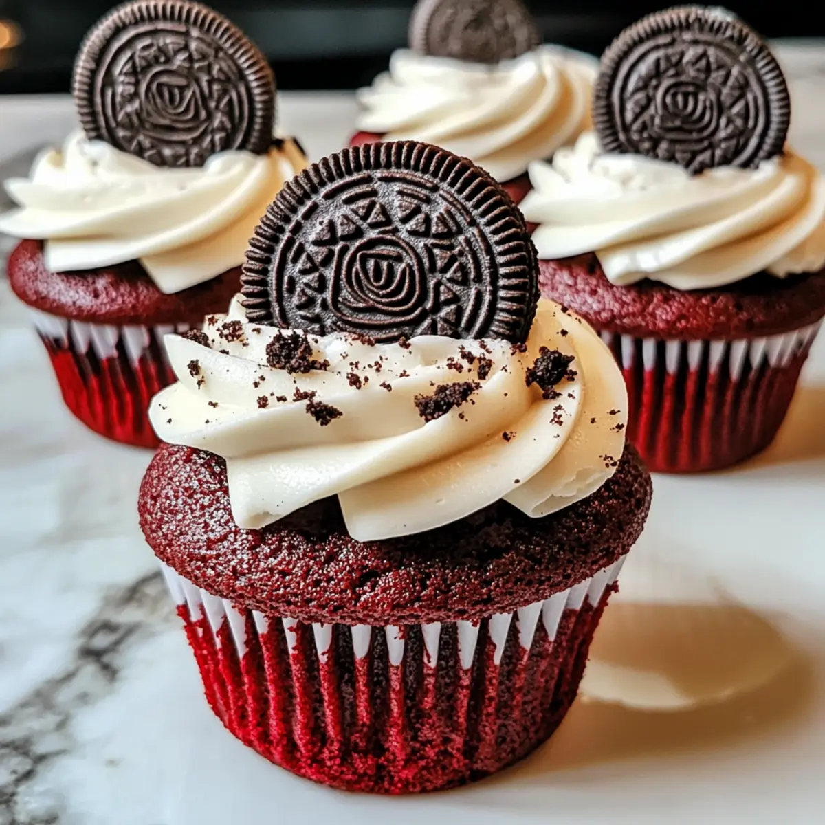 Rot Samt Oreo Törtchen für süße Momente