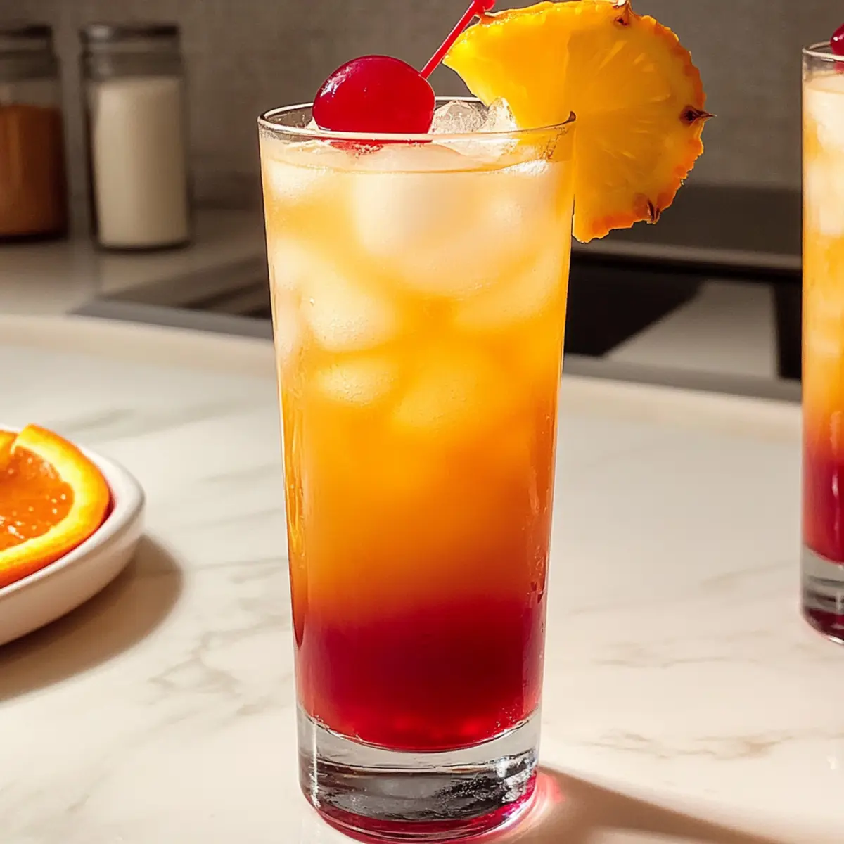 Sprudelnder Tequila Sonnenaufgang für den Sommer