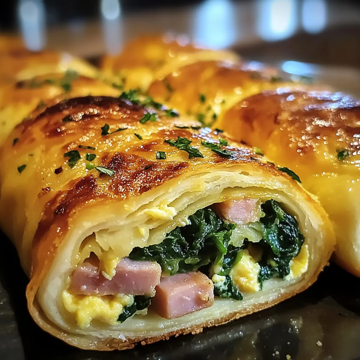Spinat Schinken Frühstücksrollen: Perfektes Frühstück zum Mitnehmen