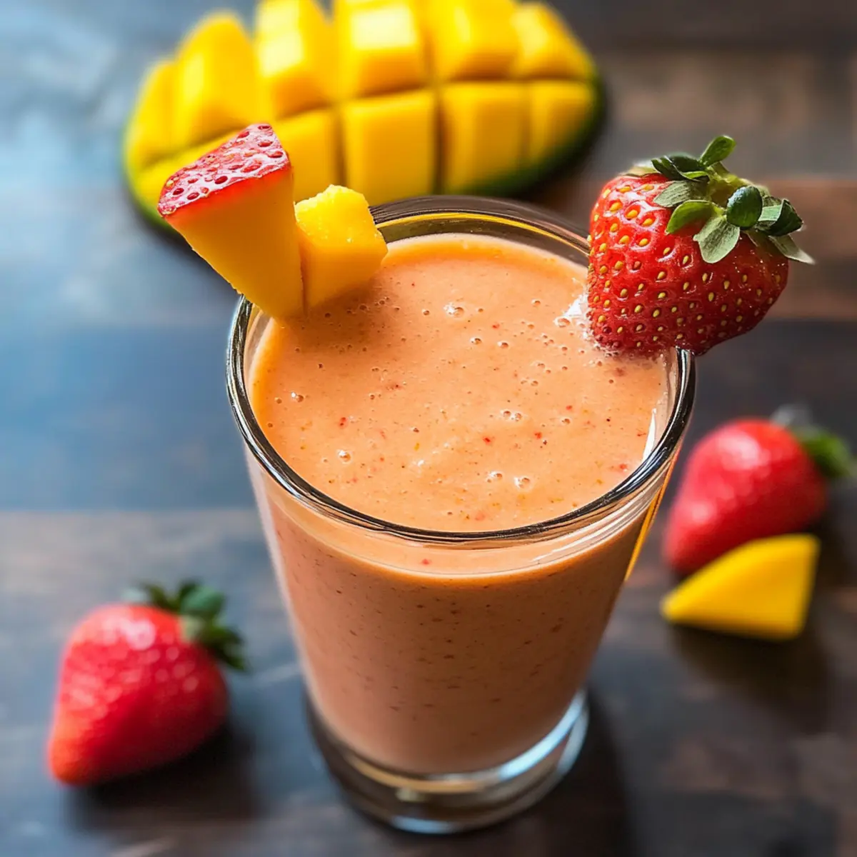 Erdbeer-Mango-Smoothie für deinen perfekten Start