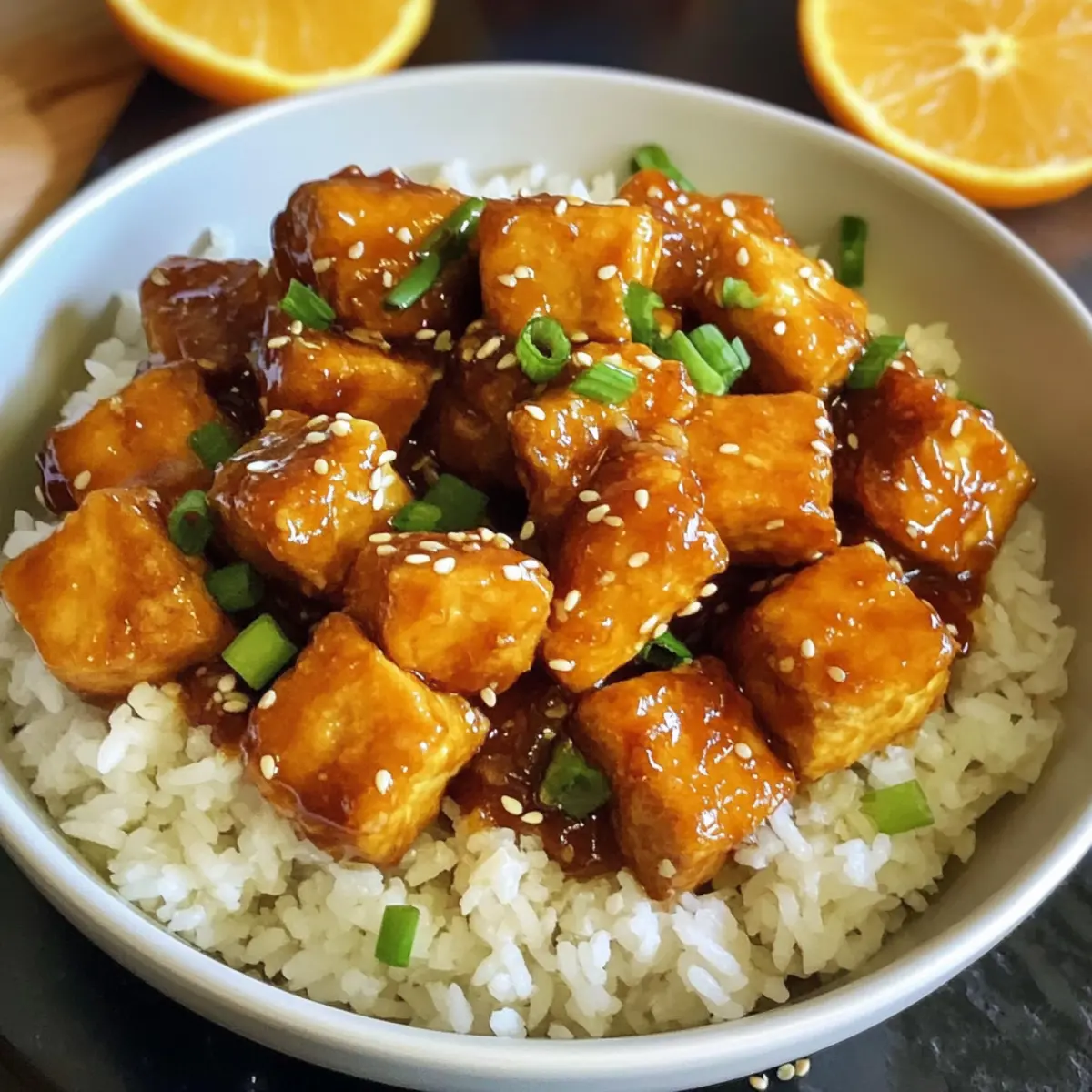 Veganer Orangen-Hühnchen: Tofu Genuss für Alle