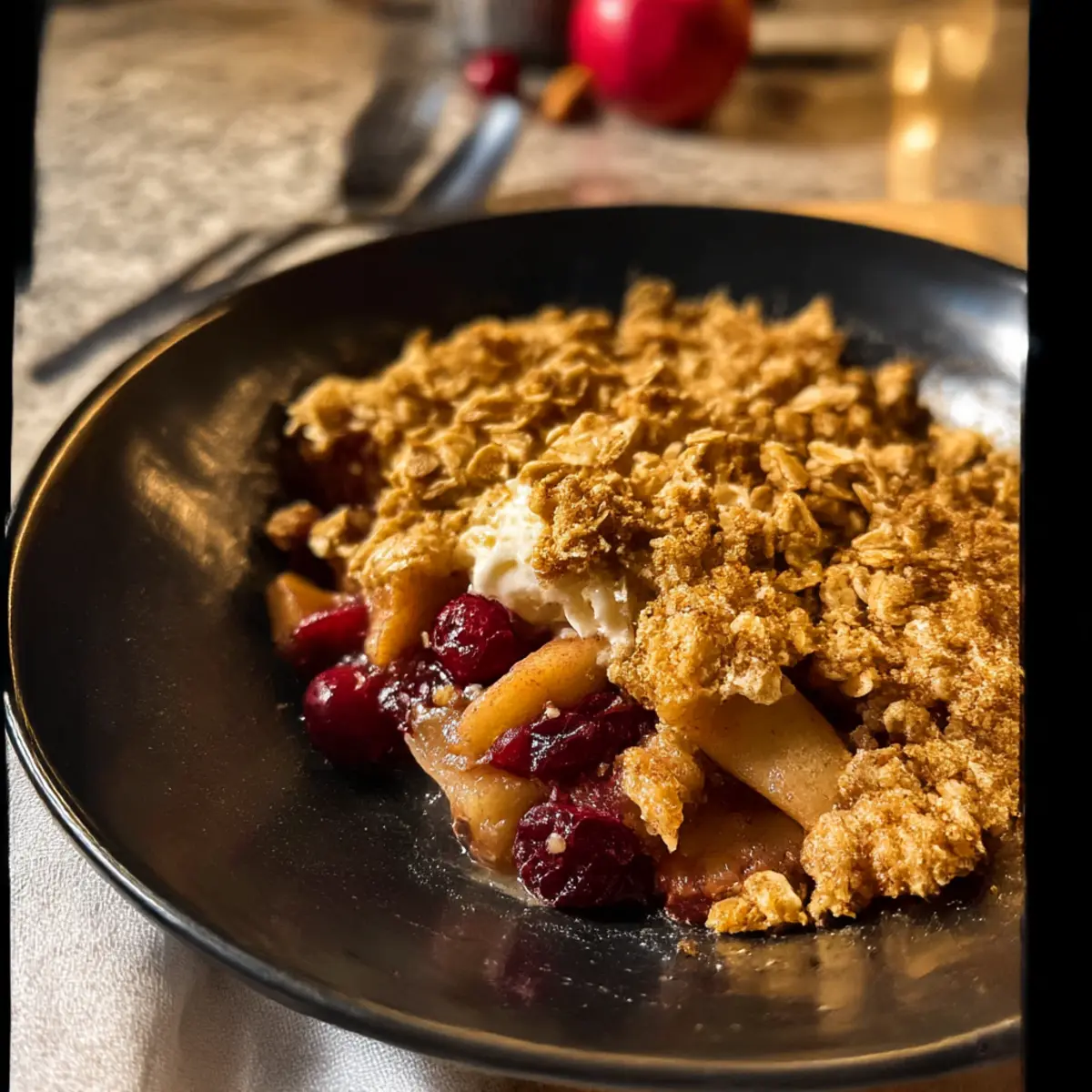 Apfel-Cranberry-Crisp für gemütliche Nächte