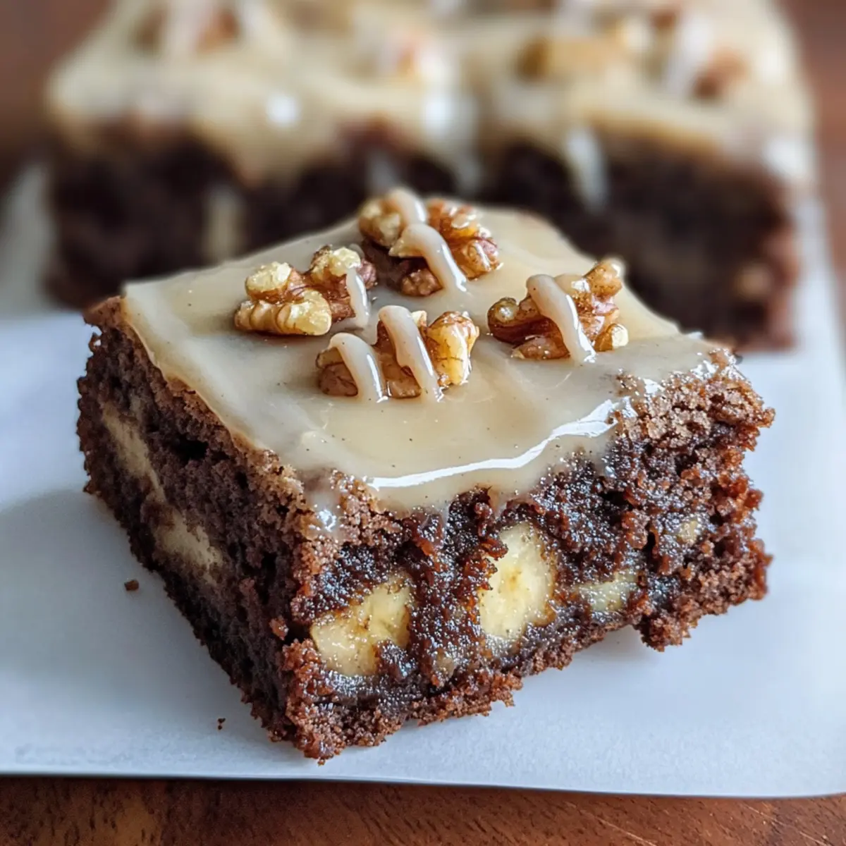 Bananenbrot-Brownies mit Nuss-Butter-Frosting