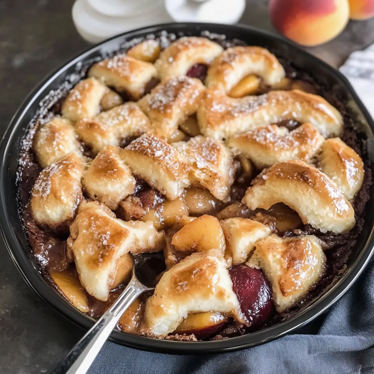 Zimtschnecken-Pfirsich-Cobbler für Genießer