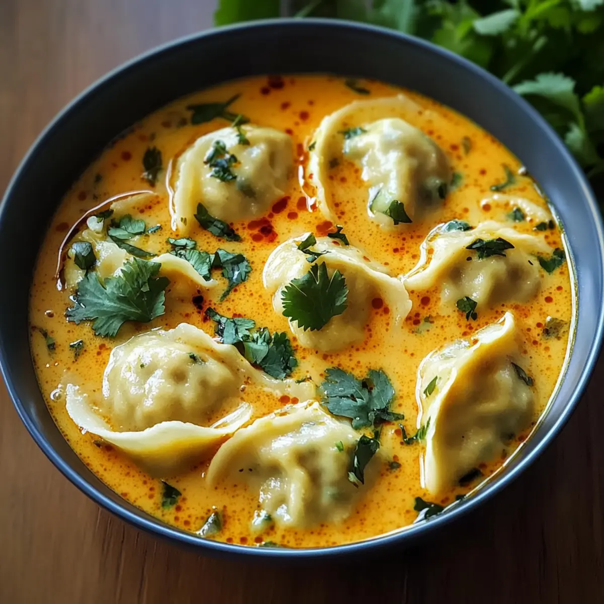 Kokos-Curry-Suppe mit Knödeln für gemütliche Abende