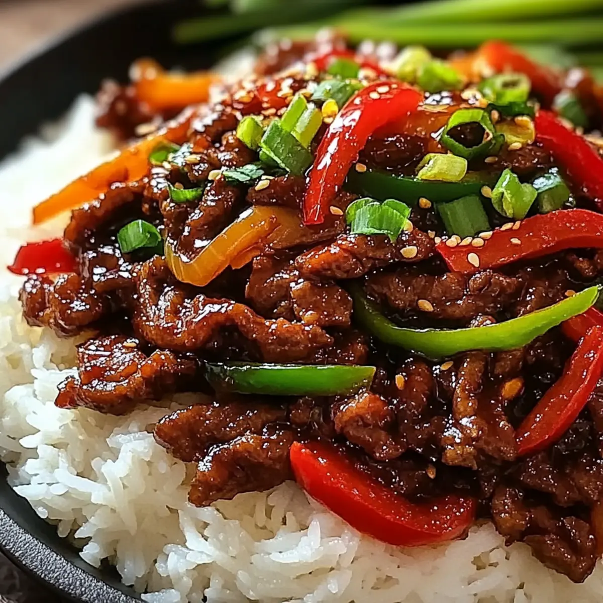 Knuspriges Chili-Rindfleisch-Reis in 15 Minuten
