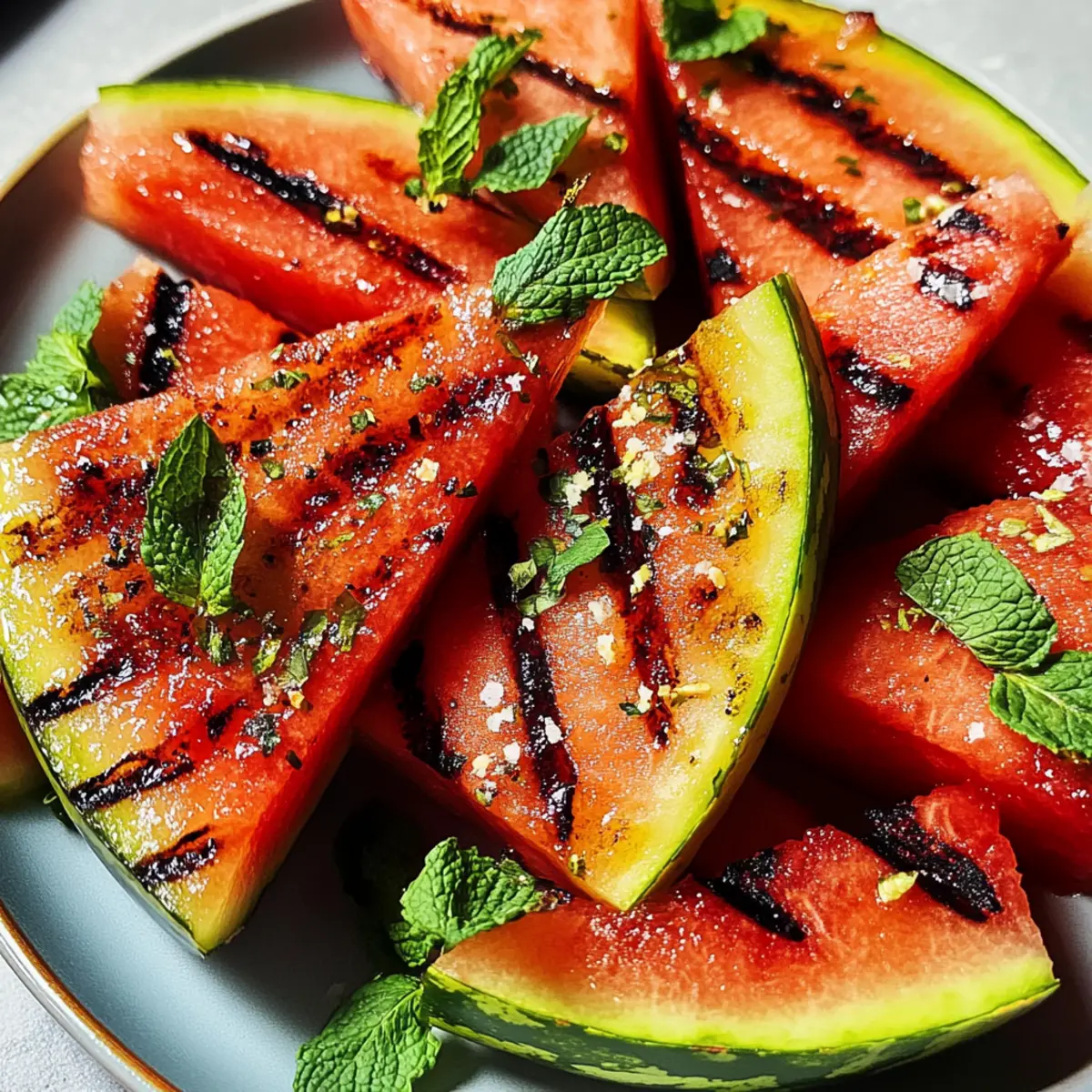 Gegrillte Wassermelone mit Honig-Limetten-Marinade